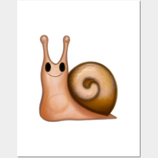 Cute Snail Drawing Posters and Art